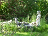 Springbrunnen im Garten